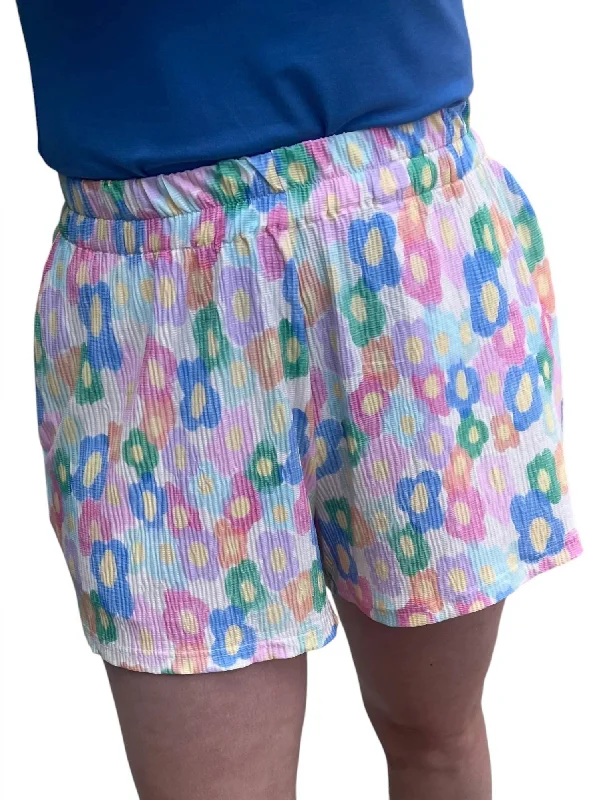 Flower Power Shorts In Multi-Colored