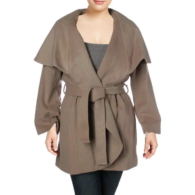 Plus Marla Womens Winter Wool Wrap Coat