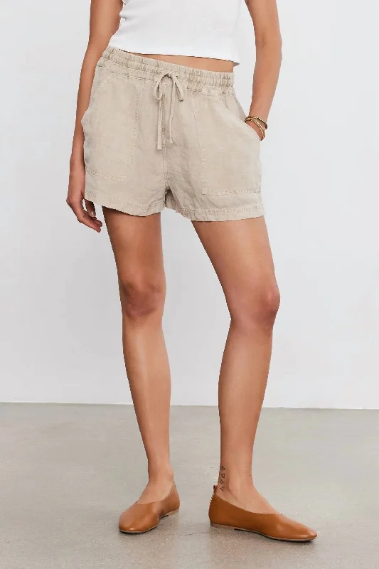 Sutton Heavy Linen Short In Autumn