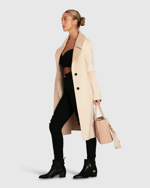 Lexington Two Tone Wool Blend Coat