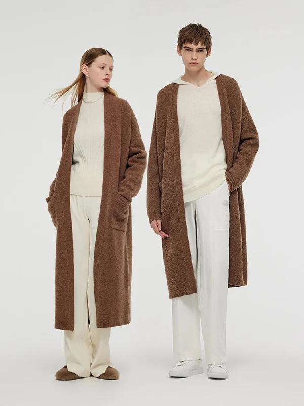 Wool Yak Blend Unisex Long Cardigan