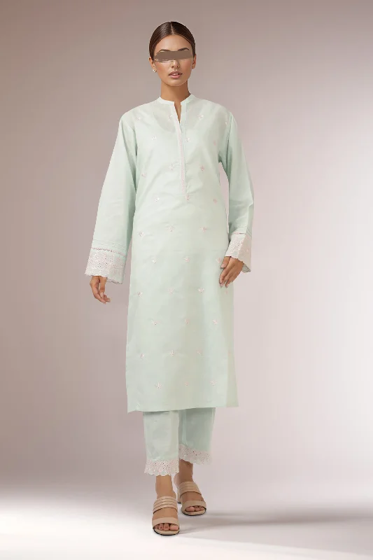 Embroidered Cotton Jacquard Stitched 2 Piece (Shirt/Trouser)