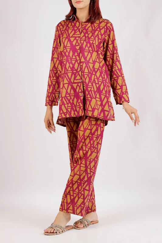 Printed Khaddar Stitched 2 Piece (Shirt/Trouser)