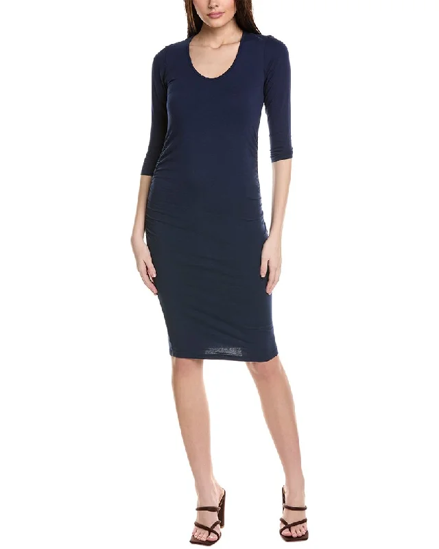 Michael Stars Ruched Midi Dress