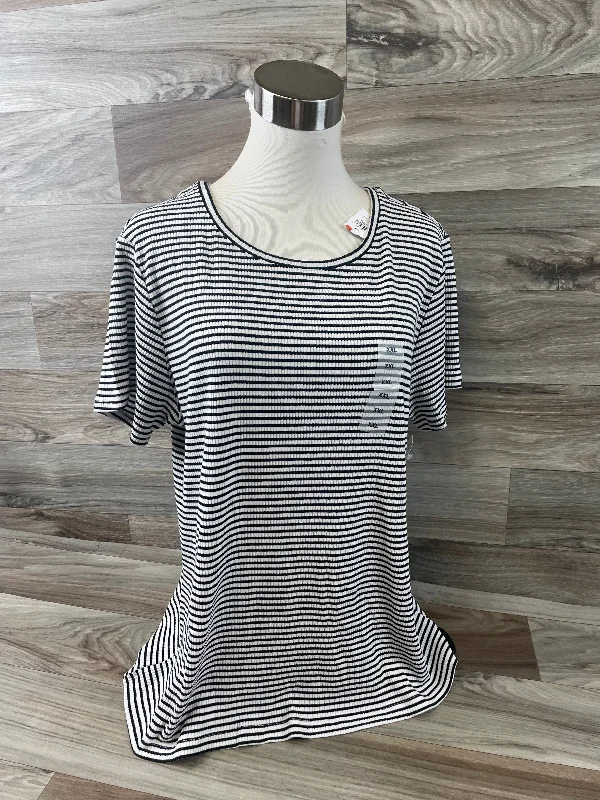 Black & White Top Short Sleeve Old Navy, Size Xxl