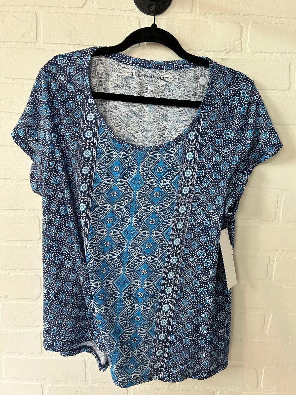 Blue Top Short Sleeve Lucky Brand, Size Xl