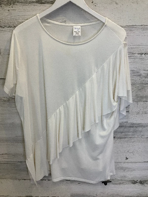 Cream Top Short Sleeve Time And Tru, Size Xxl