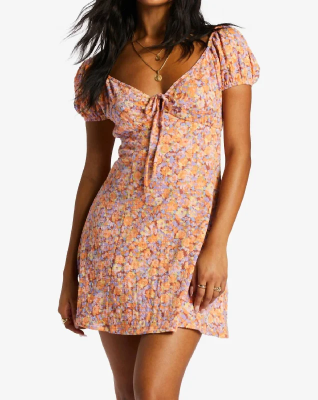 Dream Girl Mini Dress In Multi