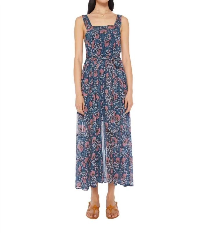 Jasmine Maxi Dress In Vintage Flowers Indigo