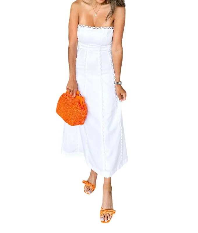 Majorca Breeze Maxi Dress In Off White