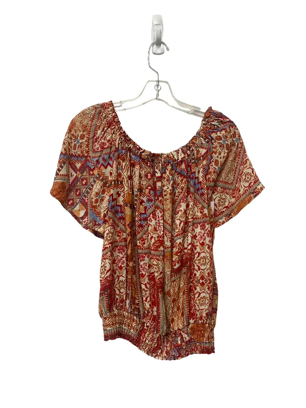 Multi-colored Top Short Sleeve Rachel Zoe, Size L