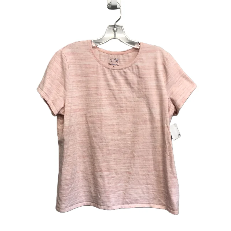 Peach Top Short Sleeve Basic By Croft And Barrow, Size: Xl