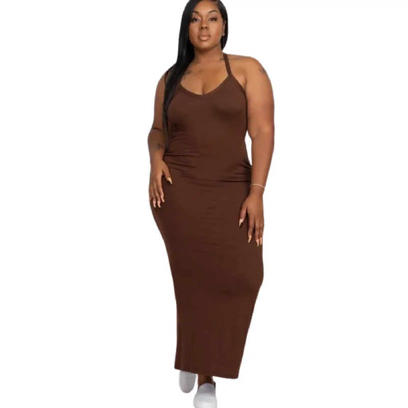 Plus Racer Back Maxi Dress