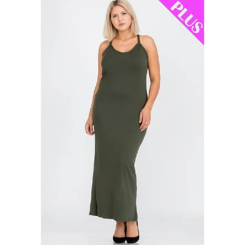 Plus Size Racer Back Maxi Dress