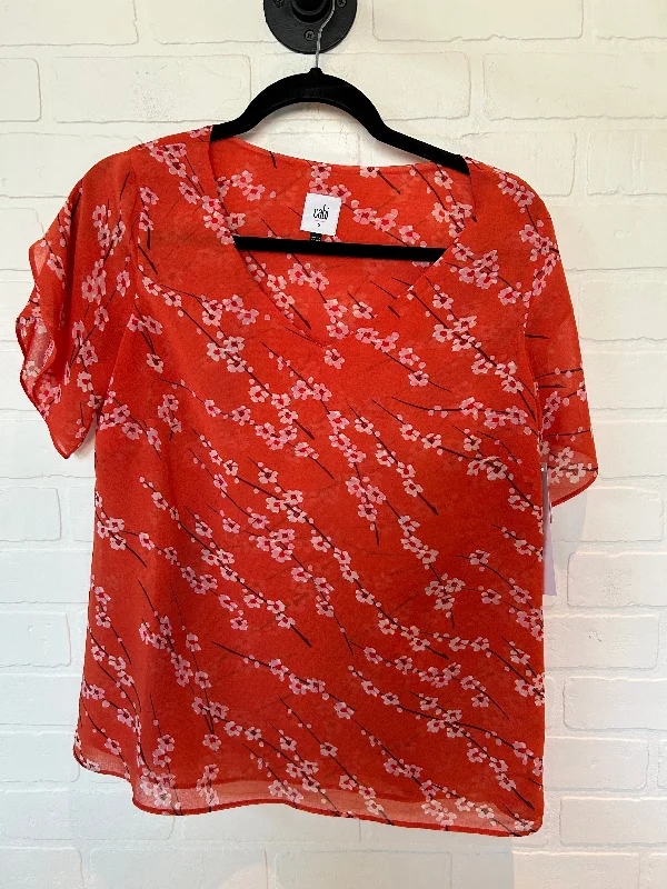 Red Top Short Sleeve Cabi, Size S