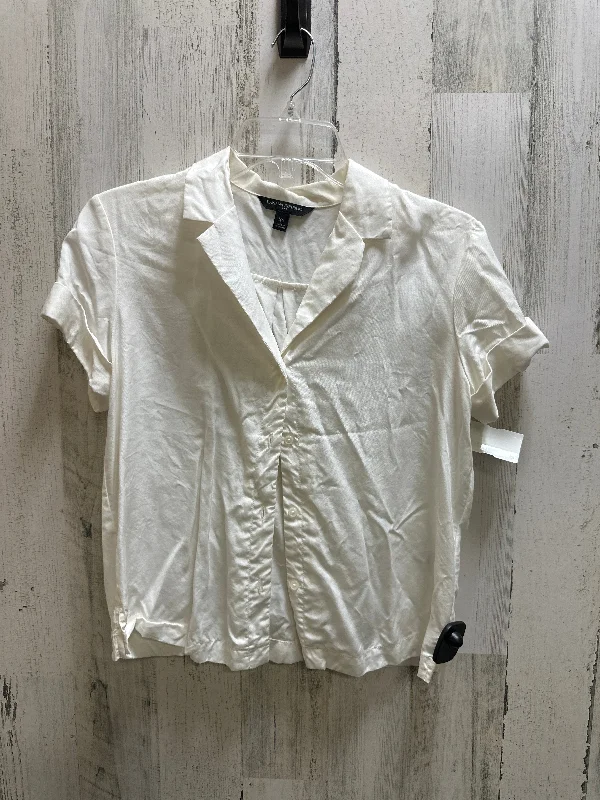 White Top Short Sleeve Banana Republic, Size Xs