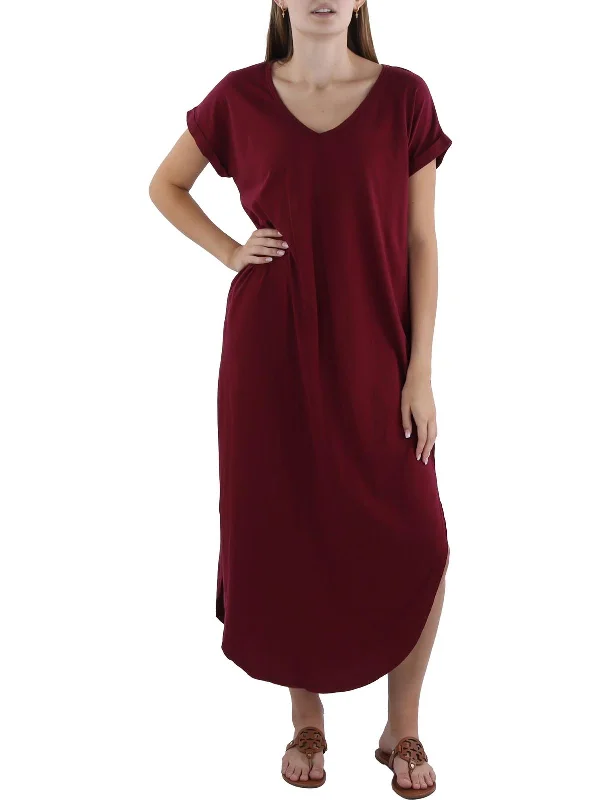 Womens Cotton Maxi T-Shirt Dress