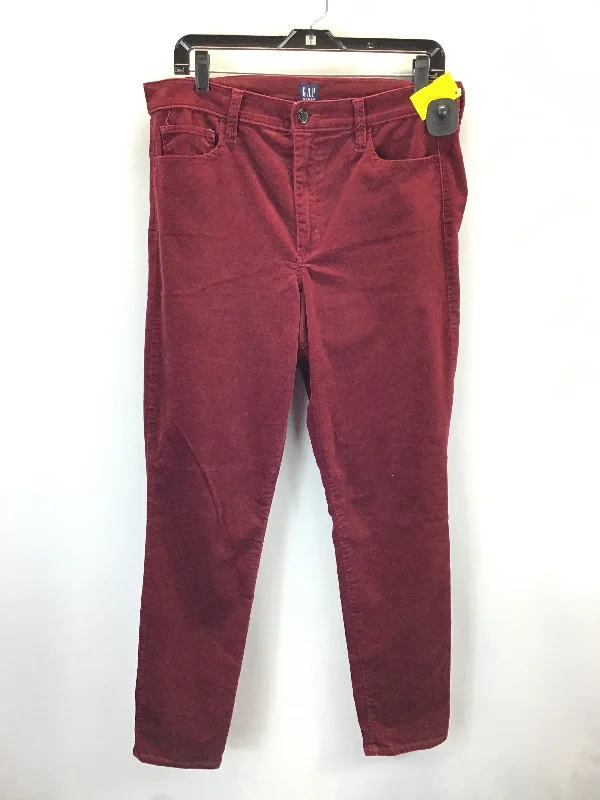 Jeans Skinny By Gap In Wine, Size: 32 / 10