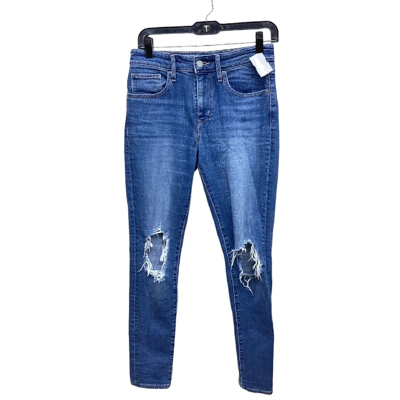 Jeans Skinny By Levis In Blue Denim, Size: 4