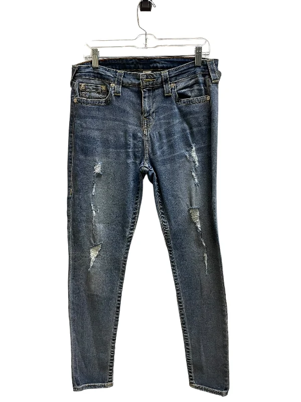 Jeans Skinny By True Religion In Blue Denim, Size: 14