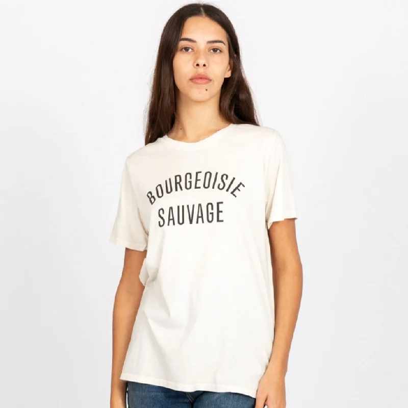 Cutout "Bourgeoisie Sauvage" Original Fit Tee (Cream)