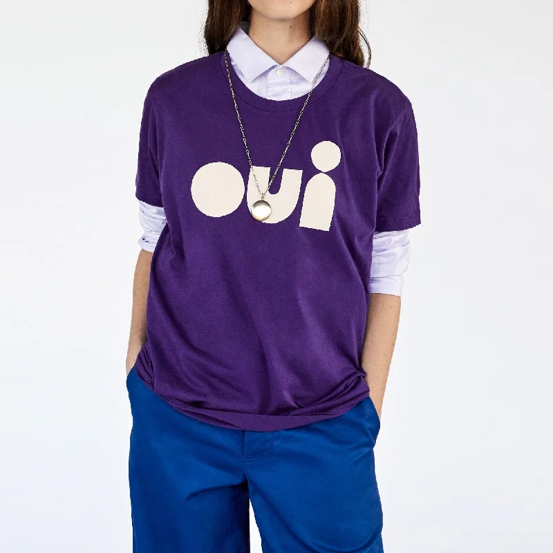 Cutout "Oui" Original Fit Tee (Iris)