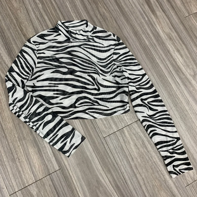 Mesh Top Long Sleeve By Shein In Bengals Animal Print, Size: Xl