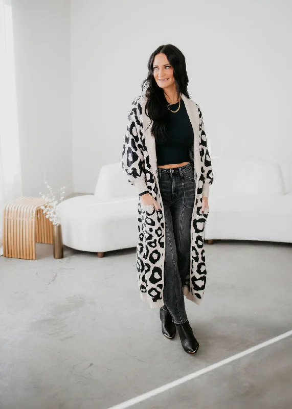 Smitten Duster Leopard Cardigan