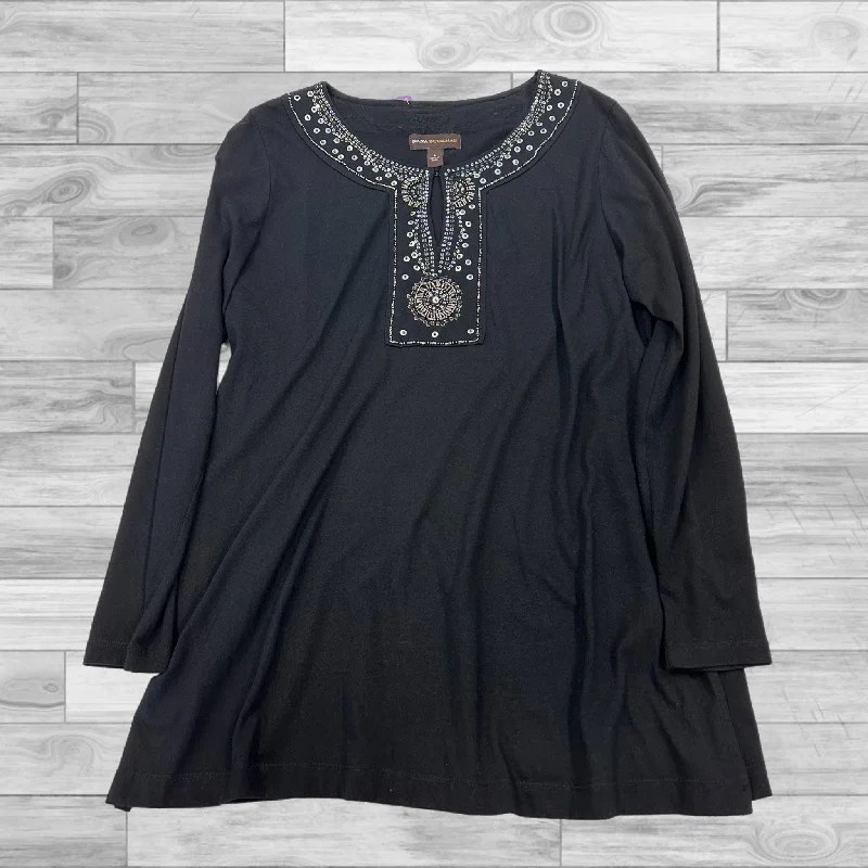 Top Long Sleeve By Dana Buchman In Black, Size: L