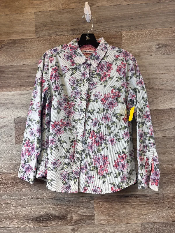 Top Long Sleeve By Tommy Bahama In Floral Print, Size: S