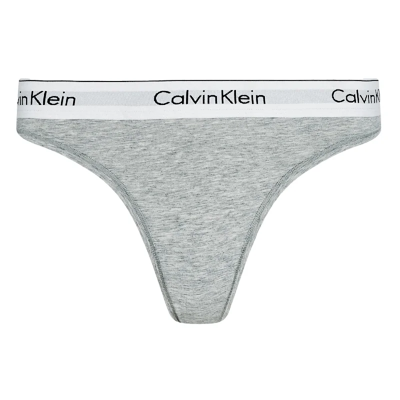 Calvin Klein Modern Cotton Thong - Grey Heather