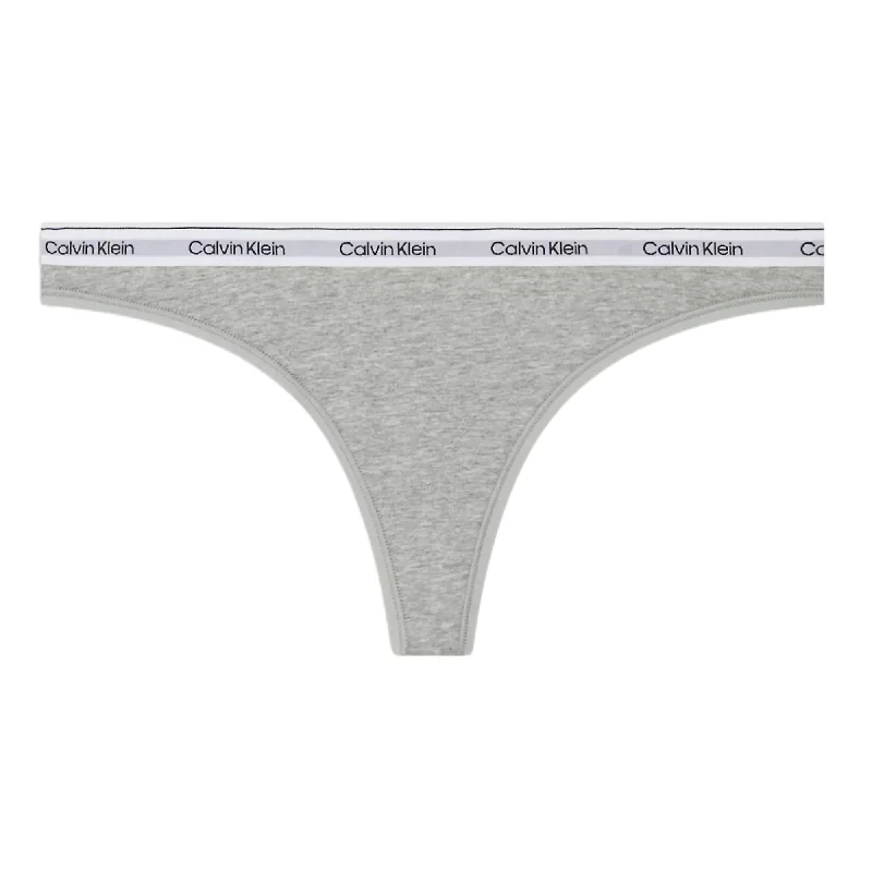 Calvin Klein Modern Logo Thong - Grey Heather