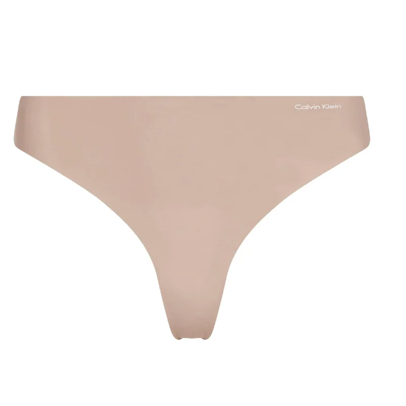 Calvin Klein Seamless Invisibles Microfiber Thong - Light Caramel