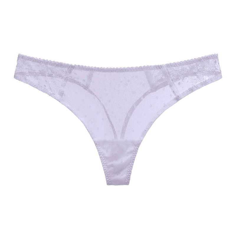 Gin Lilac Leavers Lace Thong