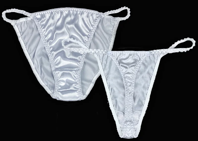 Classic Satin String Bikini & Thong | Combo Pack