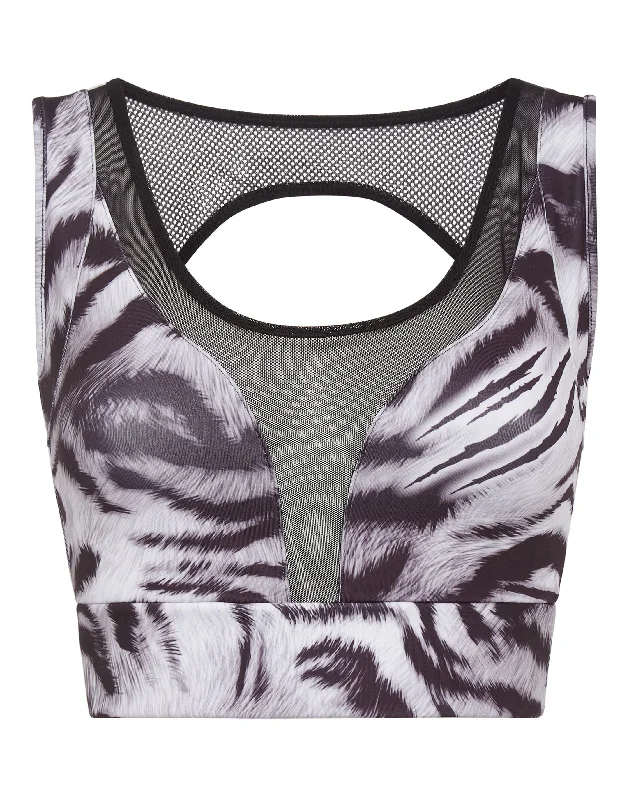 Open back Crop Top Tiger