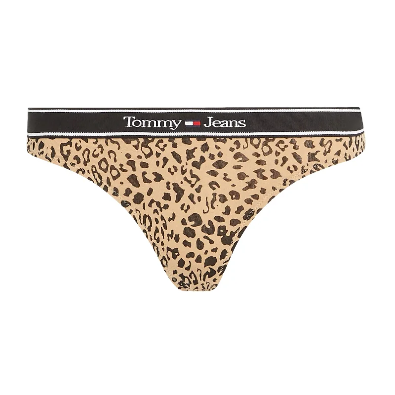 Tommy Hilfiger Women TJ Ess Wb Thong Print (Ext Sizes) - TJ Leopard Aop