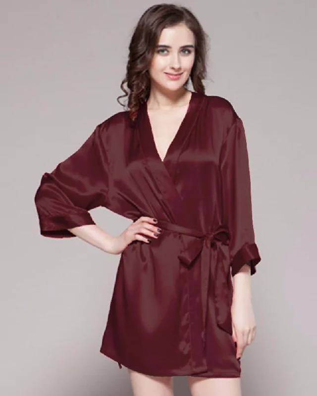 Brown - 100% Polyester Satin Gown - GWN 11 BRW