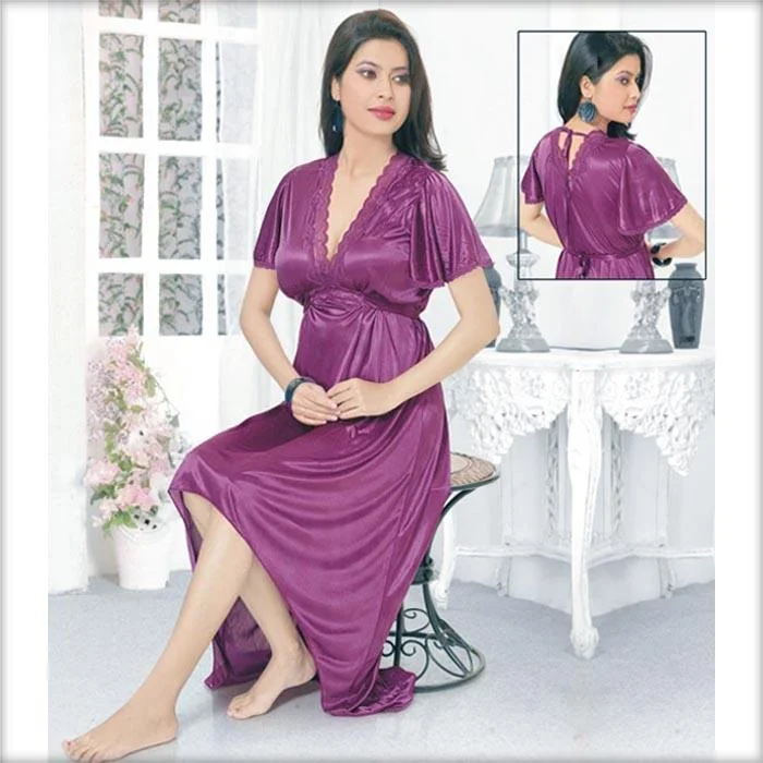 Purple - FL-515 - Flourish Nightwear